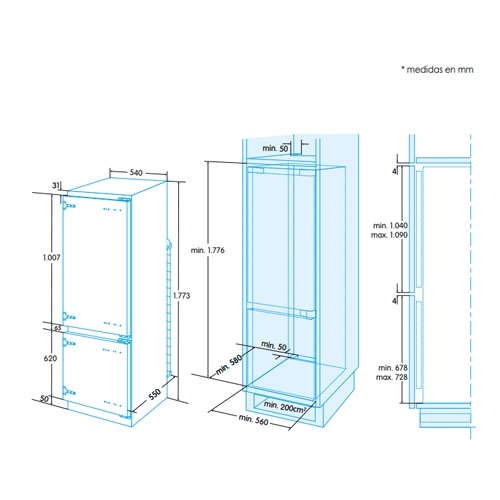 FRIGORIFICO EDESA EFC1711I/D COMBI INTEG 924271344