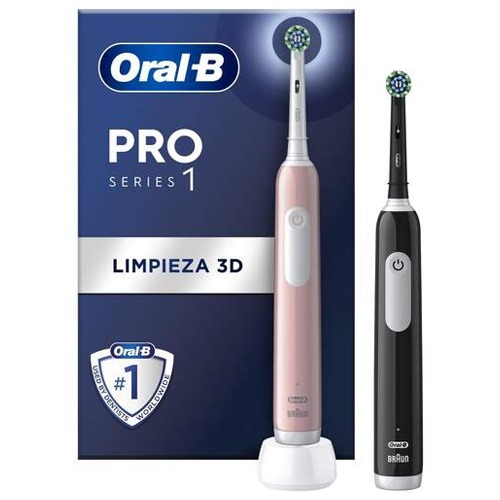 CEPILLO DENTAL BRAUN DUO PRO1 ROSA+NEGRO ELECT