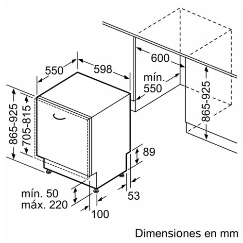 LAVAVAJILLAS BOSCH SBH4HVX00E INTEG 60CM D