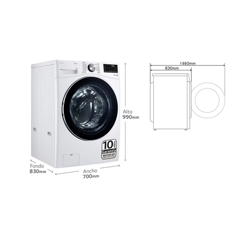 LAVADORA LG F0P3CYV2W 20KG 100RPM B BLANCA XXL