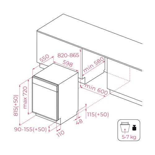 LAVAVAJILLAS TEKA DFI46710 INTEG 60CM 114270035