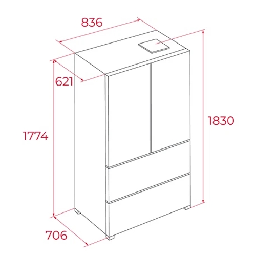 FRIGORIFICO TEKA RFD75850 GBK CRIS NEG 113430077