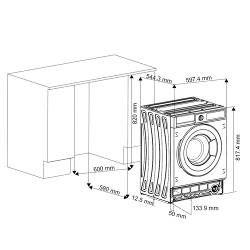 LAVADORA SVAN SLI8200D C.FR INTEGRAC 8KG 1200RPM D