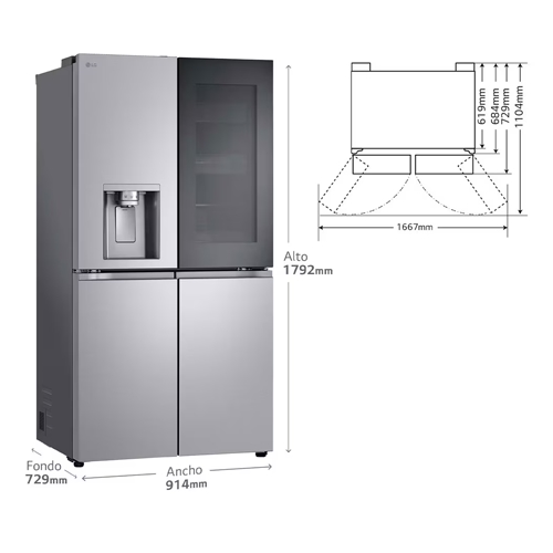 FRIGORIFICO LG GMG960MBEE AMER COMBI AC TEX 179CM