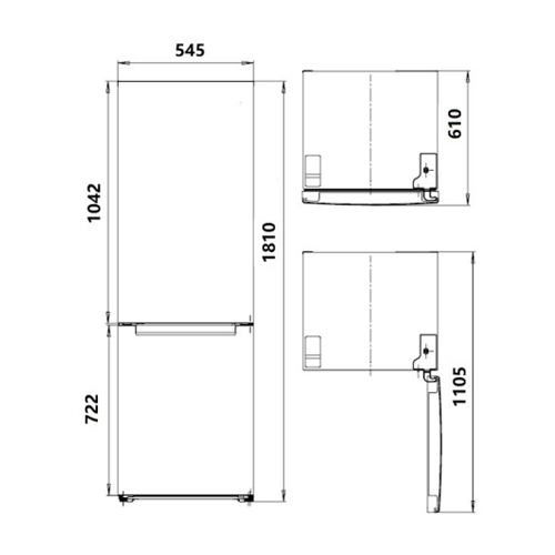 FRIGORIFICO SVAN SC185501ENF COMBI NF BLANCO 181CM