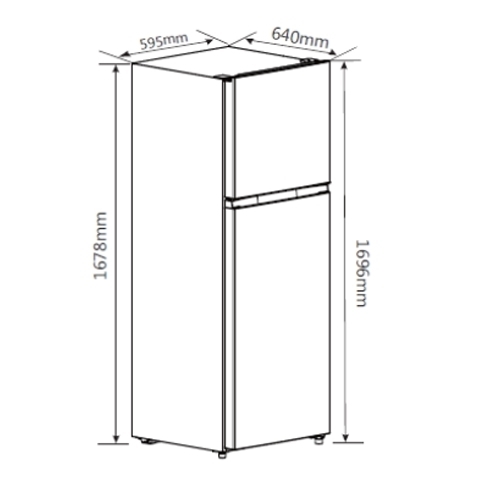 FRIGORIFICO ASPES AF1675501ENFX 2P NF INOX 167,6CM