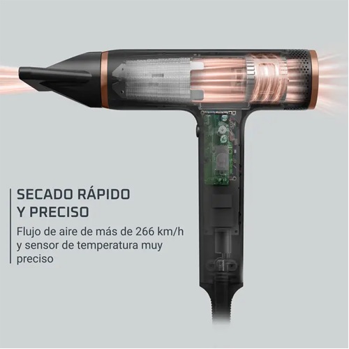 SECADOR ROWENTA HY8310F0 NANO NEGRO +266KM/H