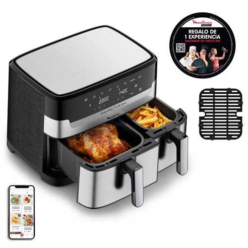 FREIDORA MOULINEX EZ905D20 AIRE Y GRILL 8,3L DUAL