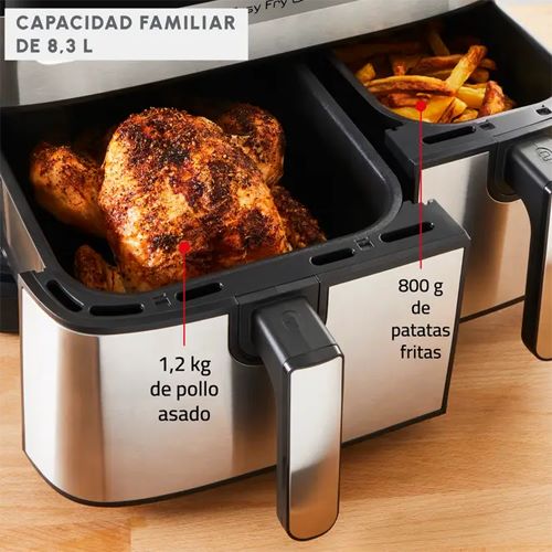 FREIDORA MOULINEX EZ905D20 AIRE Y GRILL 8,3L DUAL