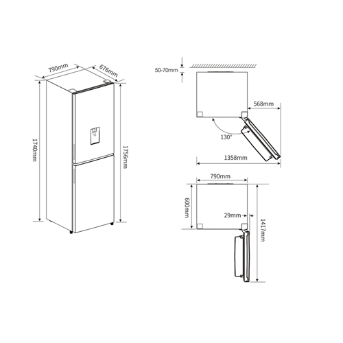 FRIGORIFICO SVAN SC18800ENFIDX COMBI NF 176X79CM