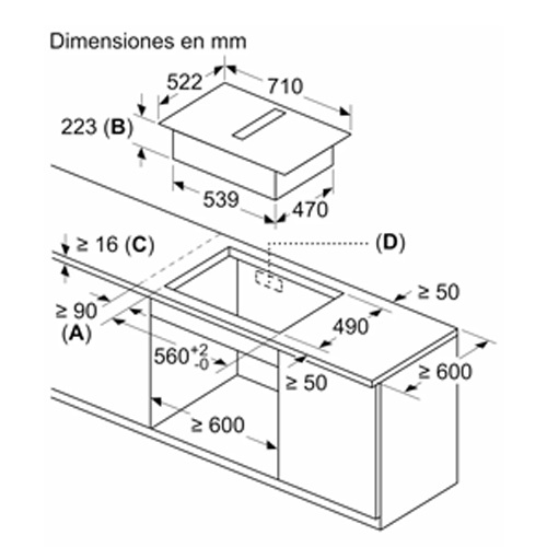 INDUCCION BALAY 3EBC976LH EXTRACTOR INTEG 70CM 2Z