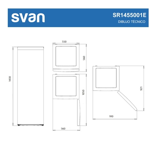 REFRIGERADOR SVAN SR145501E CICL 143CM 242L BLANCO