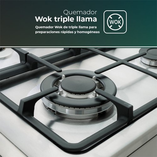 COCINA SVAN SKMW4600X MIXTA GAS BUT INOX 83X61CM