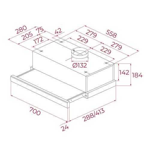 CAMPANA TEKA TL7420.2IX EXTENS 70CM 113080010