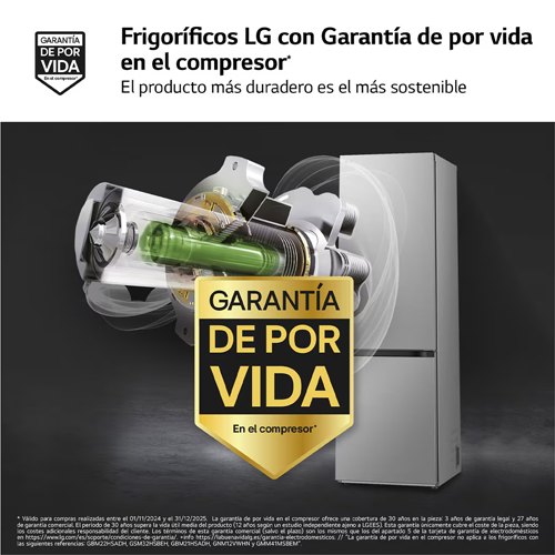 FRIGORIFICO LG GBV3200CPY COMBI INOX 2MT CGBV C
