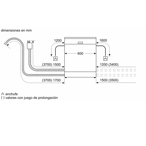LAVAVAJILLAS BOSCH SMS6ZCW10E INDEP 60CM BLANCO B