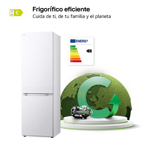 FRIGORIFICO LG GBV3100CSW COMBI BL 374L 1,86MT C