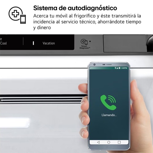 FRIGORIFICO LG GBV3100CPY COMBI INOX 374L 1,86 C