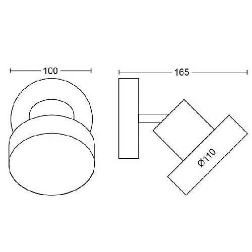 FOCO PHILIPS BUKKO 1X4,3W NEGRO 5060130P0