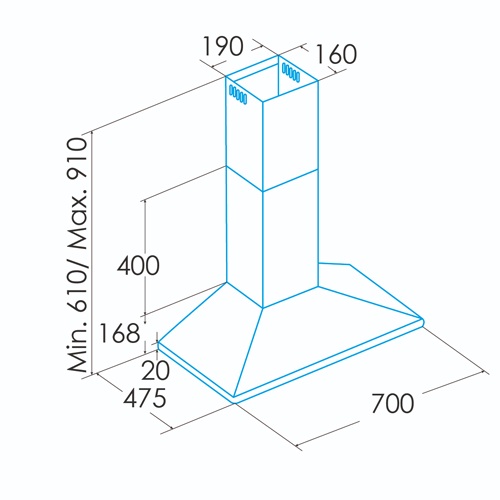 CAMPANA EDESA ECP74110X DECORAT 70CM A 932271962