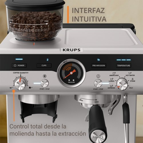 CAFETERA KRUPS XP801T10 PROFES CON MOLINILLO INOX