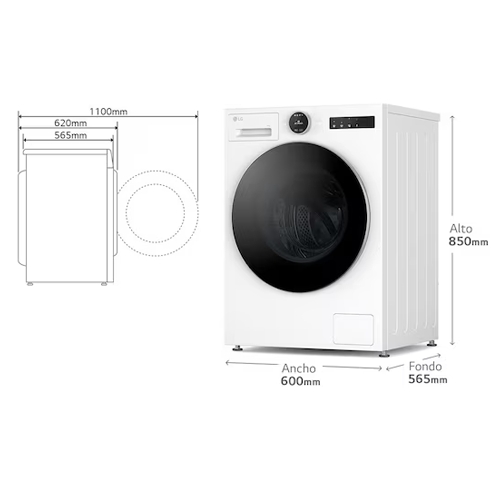 LAVADORA LG F4X7009TWS INTELIG BLANCA 1400RPM A