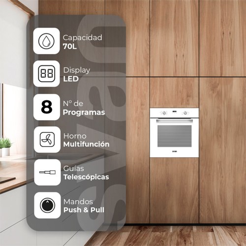 HORNO SVAN SHM8700DX MULTIF INOX 70L A