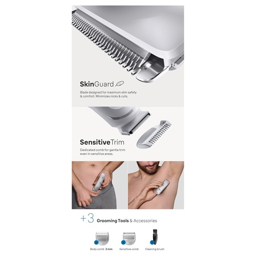 AFEITADORA BRAUN BG3530 GRIS 3 ACCES BODYGROOMER