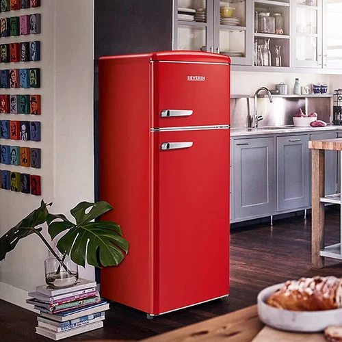 FRIGORIFICO SEVERIN RKG8930 2PTA ROJO E RETRO