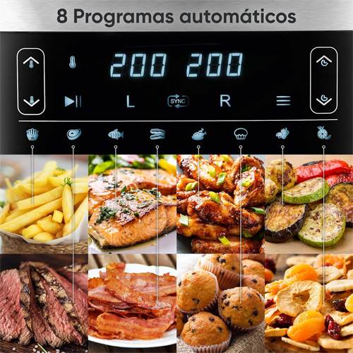 FREIDORA SEVERIN 2453 AIRFRYER 4L NEG DOBLE CESTA