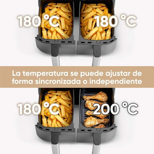 FREIDORA SEVERIN 2453 AIRFRYER 4L NEG DOBLE CESTA