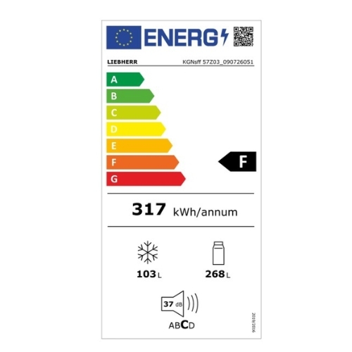 FRIGORIFICO LIEBHERR KGNSF57VB03 COMBI NF INOX B