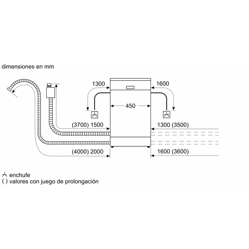 LAVAVAJILLAS BOSCH SPS4HMW49E INDEP BL 45CM E