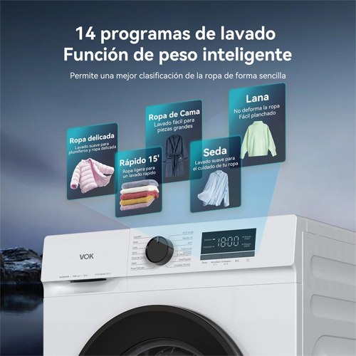 LAVADORA VOK EVW8BAWL2412 C.FR 8KG 1200RPM A INVER