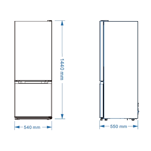 FRIGORIFICO ASPES AC1455500E COMBI 144CM BL CICL E