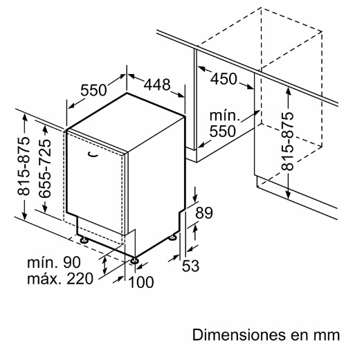 LAVAVAJILLAS BOSCH SPV4EMX17E INTEG 45CM B