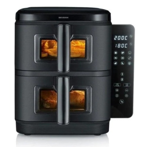 FREIDORA SEVERIN 2468 AIRE DOBLE NEGRO 2600W
