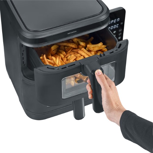 FREIDORA SEVERIN 2468 AIRE DOBLE NEGRO 2600W