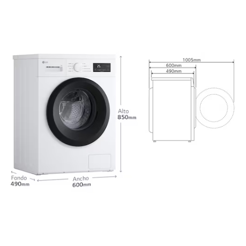LAVADORA LG F4A1009NWK CF BL 9KG 1400RPM A