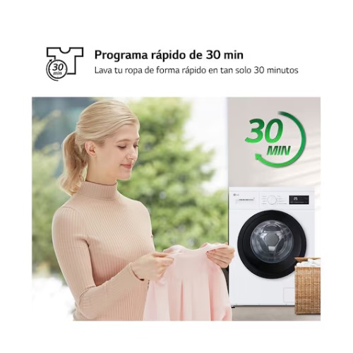 LAVADORA LG F4A1009NWK CF BL 9KG 1400RPM A