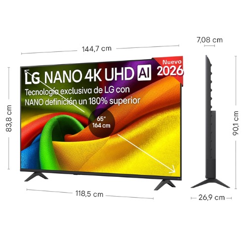 LED LG 65NU8E0B3LA NANO SMART TV 4K UHD AI NU80