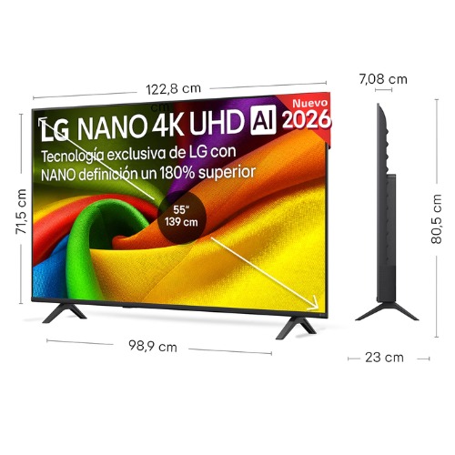 LED LG 55NU8E0B3LA NANO SMART TV 4K UHD AI NU8E