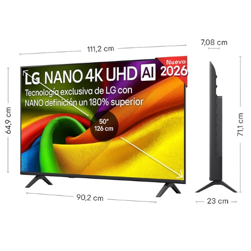 LED LG 50NU8E0B3LA NANO SMART TV 4K UHD AI NU8E