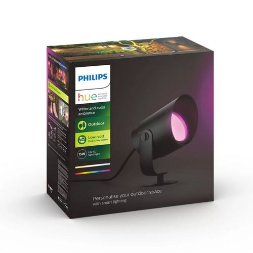 FOCO PHILIPS HUE LILY WACA LV 1X15W NEGRO