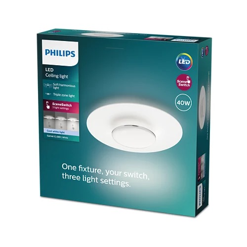 PLAFON PHILIPS GARNET CL580 SS 40W 40K W HV IP20