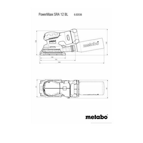 LIJADORA ORBITAL METABO SRA12 POWERMAXX