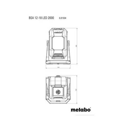 PROYECTOR OBRA METABO BSA12-18 LED 2000 601504850