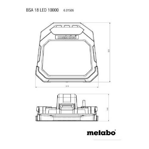 PROYECTOR OBRA METABO BSA18 LED 10000 601506850