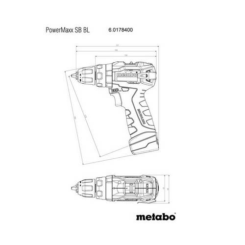 TALADRO ATORNILLADOR METABO SB POWERMAXX BL