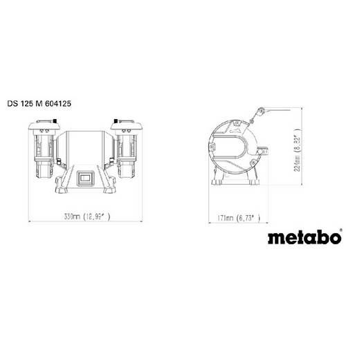 ESMERILADORA METABO DS125M 604125000 200W